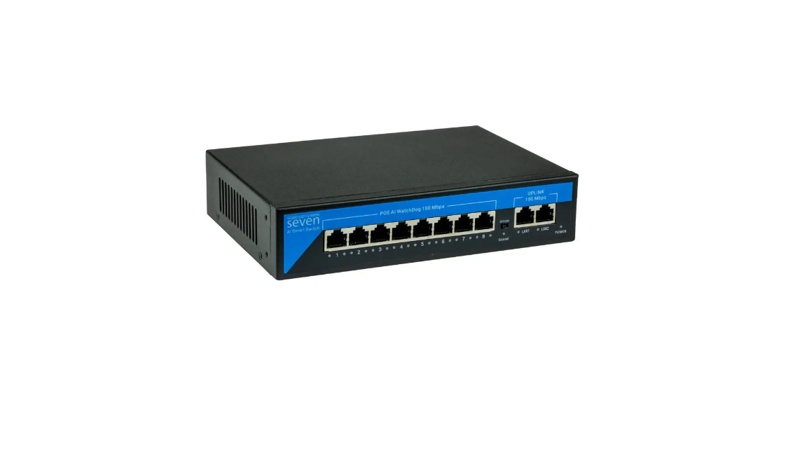 PoE комутатор (switch) 8 портів SEVEN P-7328